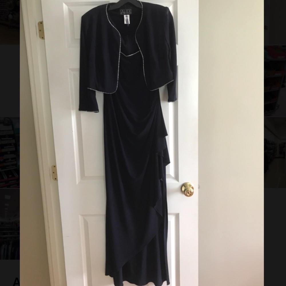 Navy dress with jacket